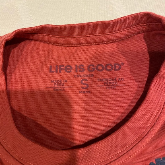Men's Life Is Good Long Sleeve Red T-shirt "stick Together" Size Small - Picture 4 of 4